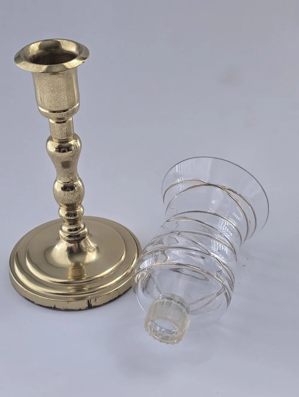 Partylite Rare Calypso Gold Peglite Candle Holder Hurricane – 10” Tall